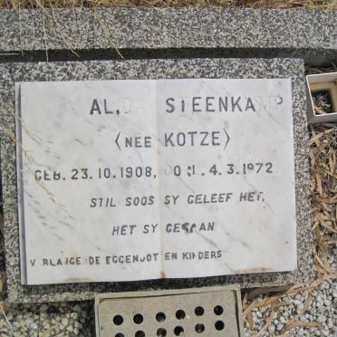 STEENKAMP Alida nee KOTZE 1908-1972