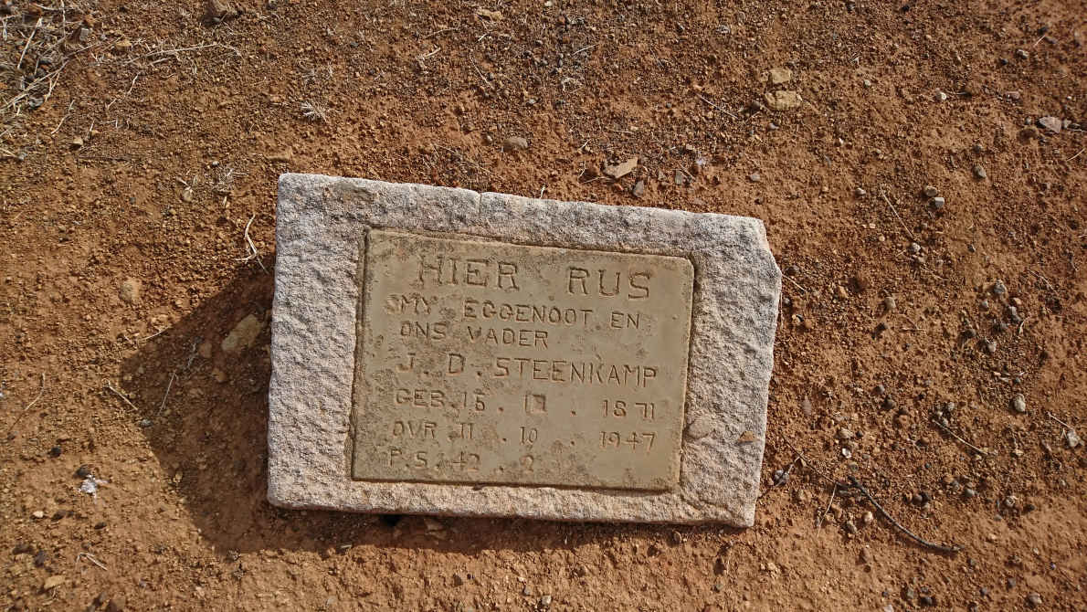 STEENKAMP J.D. 1871-1947