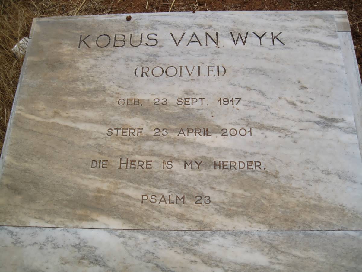 WYK Kobus, van 1917-2001