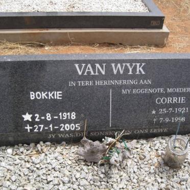 WYK Bokkie, van 1918-2005 &amp; Corrie 1921-1998