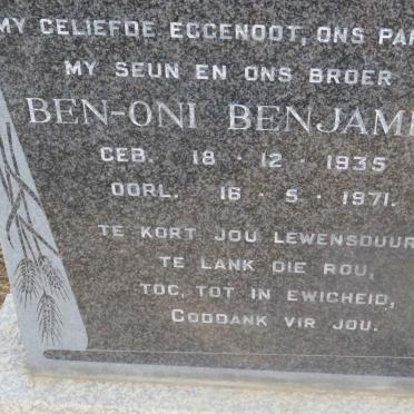 ? Ben-Oni Benjamin 1935-1971