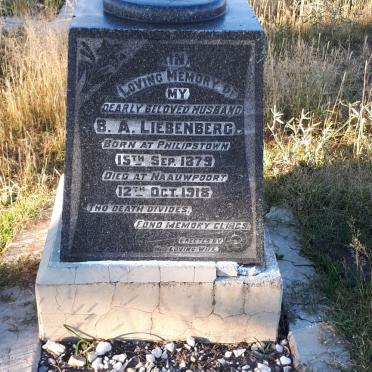 LIEBENBERG B. A. 1879-1918