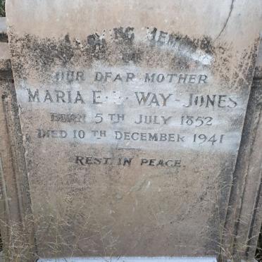 JONES Maria E.E., WAY 1852-1941