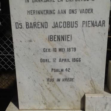 PIENAAR Barend Jacobus 1879-1966