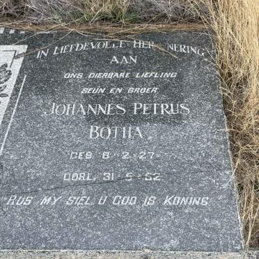 BOTHA Johannes Petrus 1927-1952
