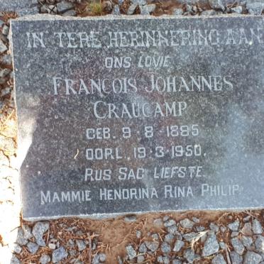 CRAUCAMP Francois Johannes 1885-1950