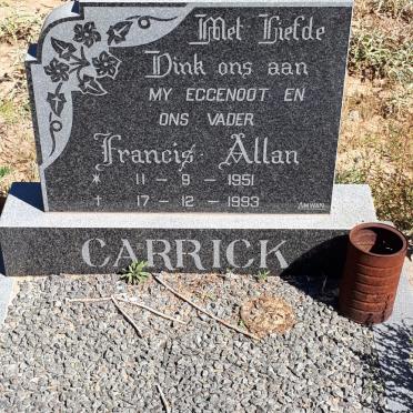 CARRICK Francis Allan 1951-1993