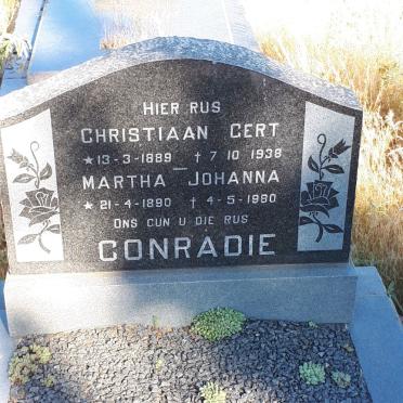 CONRADIE Christiaan Gert 1889-1938 &amp; Martha Johanna 1890-1980