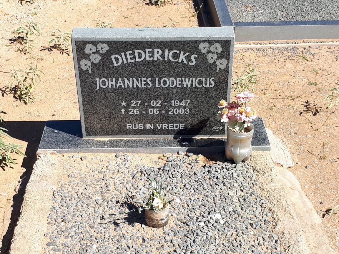 DIEDERICKS Johannes Lodewicus 1947-2003