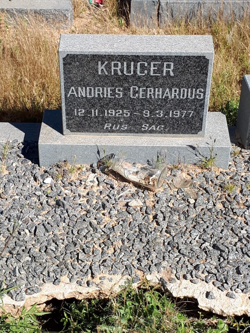 KRUGER Andries Gerhardus 1925-1977