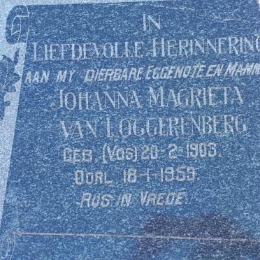 LOGGERENBERG Johanna Magrieta, van nee VOS 1903-1959
