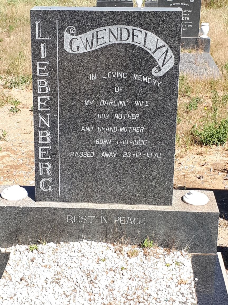 LIEBENBERG Gwendelyn 1926-1973