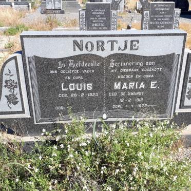 NORTJE Louis 1923- &amp; Maria E. DE SWARDT 1912-1977