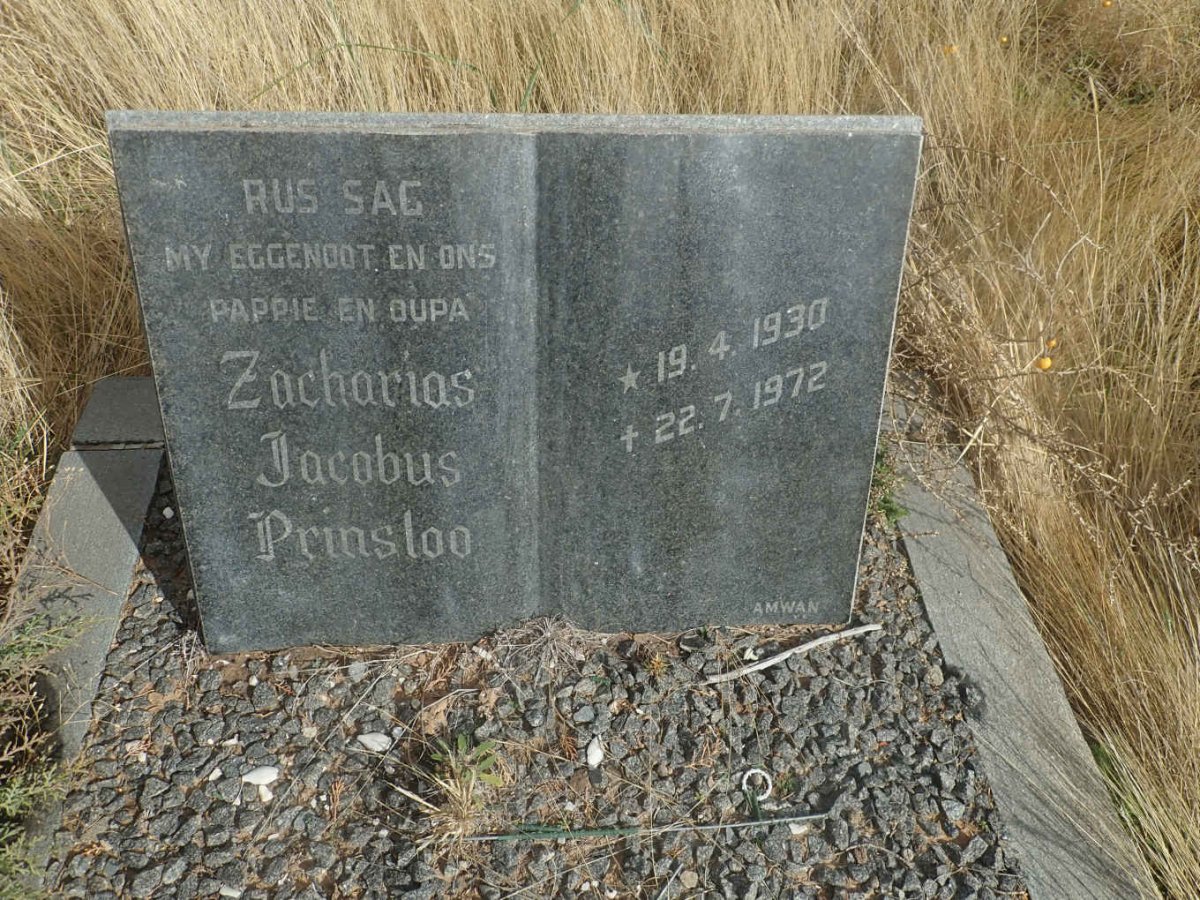 PRINSLOO Zacharias Jacobus 1930-1972