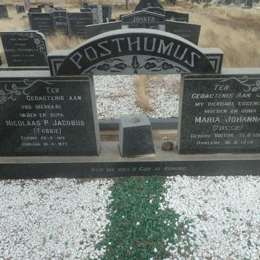 POSTHUMUS Nicolaas P. Jacobus 1915-1977 &amp; Maria Johanna VICTOR 1911-1976