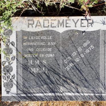 RADEMEYER M.M.S. 1910-1975