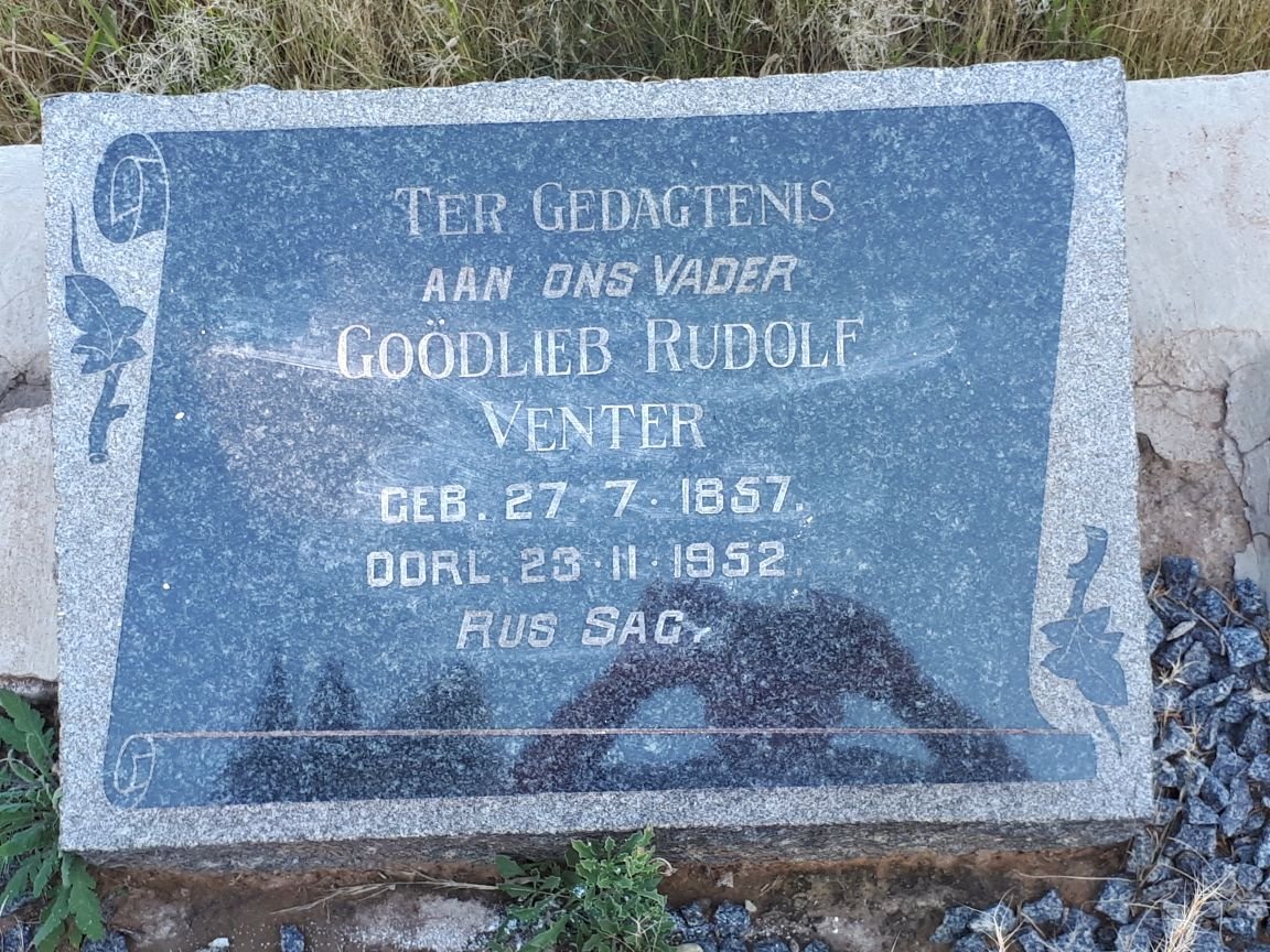 VENTER Goödlieb Rudolf 1857-1952