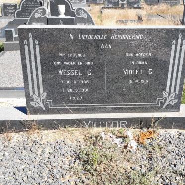 VICTOR Wessel C. 1908-1981 &amp; Violet G. 1916-