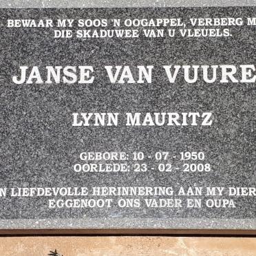 VUUREN Lynn Mauritz, Janse van 1950-2008