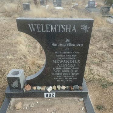 WELEMTSHA Mzwandile Alfred 1955-2008