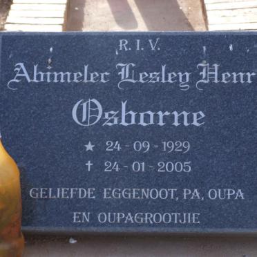 OSBORNE Abimelec Lesley Henry 1929-2005
