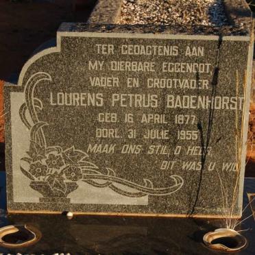 BADENHORST Lourens Petrus 1877-1955