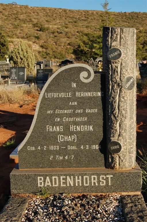 BADENHORST Frans Hendrik 1903-1964