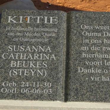 BEUKES Susanna Catharina nee STEYN 1930-2003