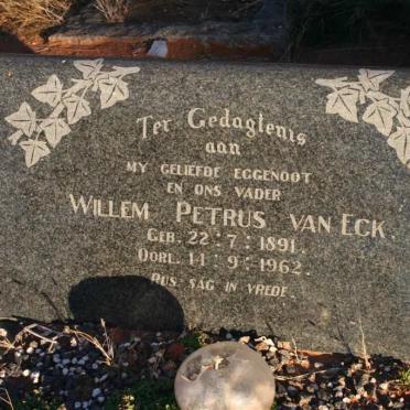 ECK Willem Petrus, van 1891-1962