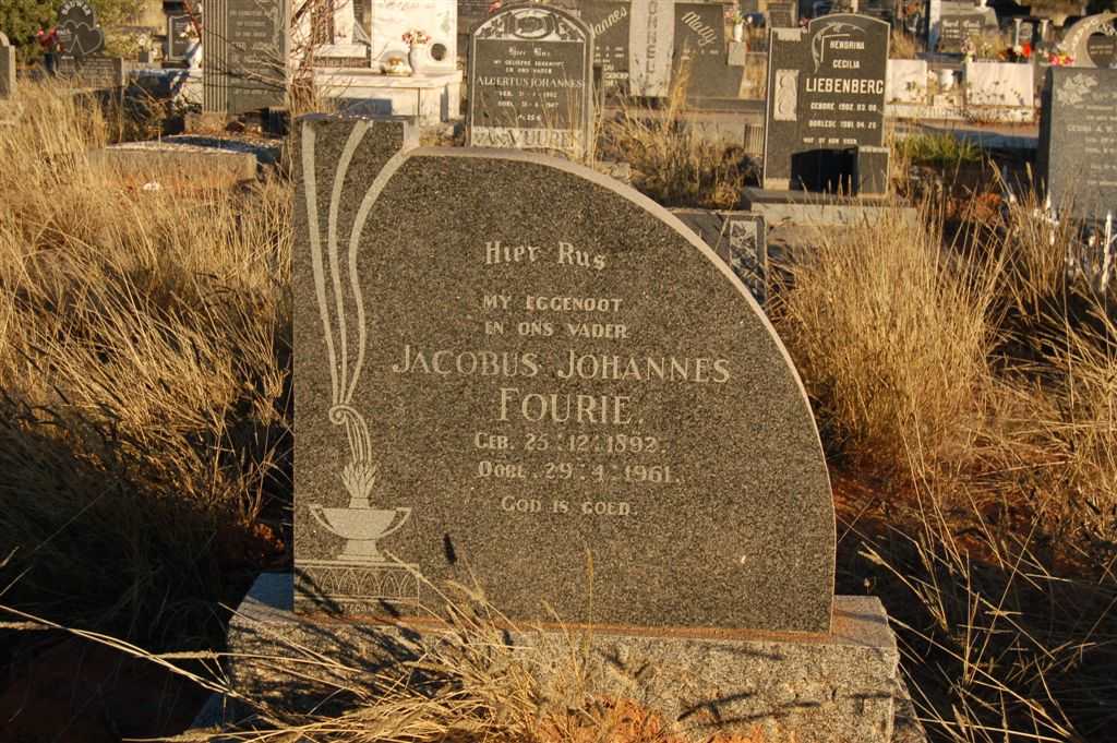 FOURIE Jacobus Johannes 1892-1961