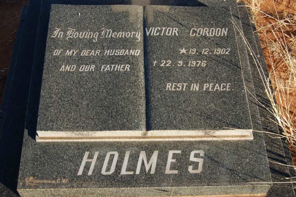 HOLMES Victor Gordon 1902-1976