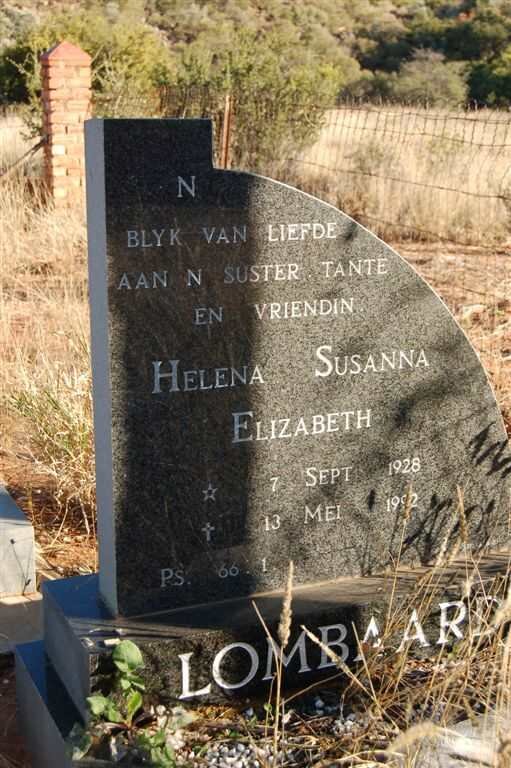 LOMBAARD Helena Susanna Elizabeth 1928-19?9