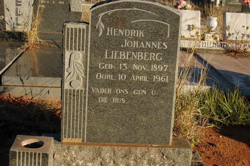 LIEBENBERG Hendrik Johannes 1897-1961