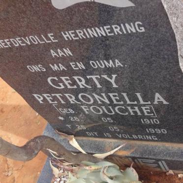 NEL Gerty Petronella nee FOUCHE 1910-1990