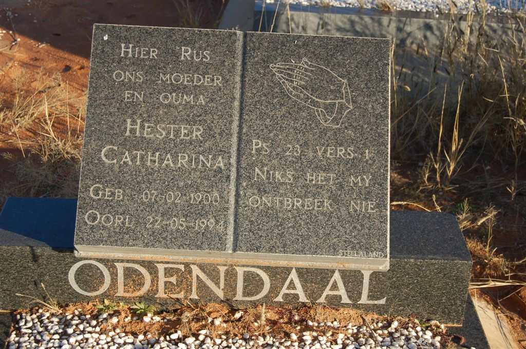 ODENDAAL Hester Catharina 1900-1994