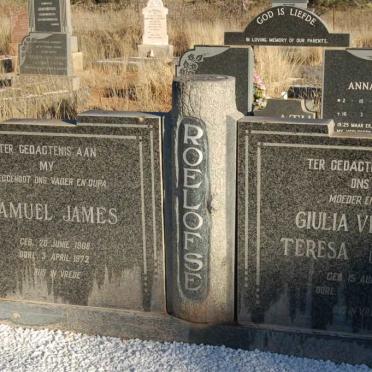 ROELOFSE Samuel James 1908-1972 &amp; Giulia Viginia Teresa SCRIBANTE 1921-