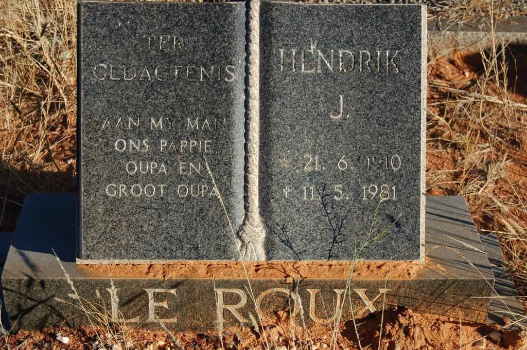 ROUX Hendrik J., le 1910-1981