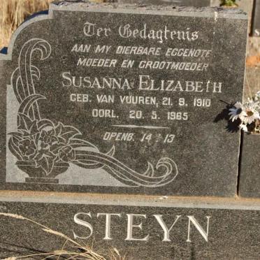 STEYN Susanna Elizabeth nee VAN VUUREN 1910-1965