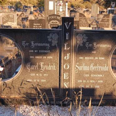 VILJOEN Carel Hendrik 1913-1984 &amp; Sarlina Gertruida SCHOEMAN 1924-2001