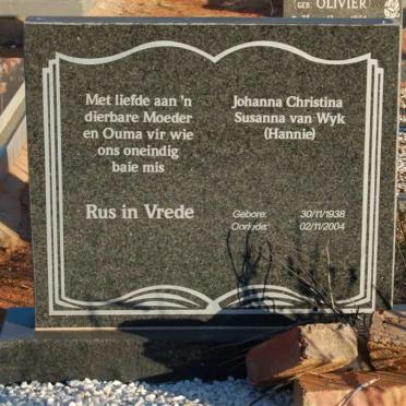 WYK Johanna Christina Susanna, van 1938-2004