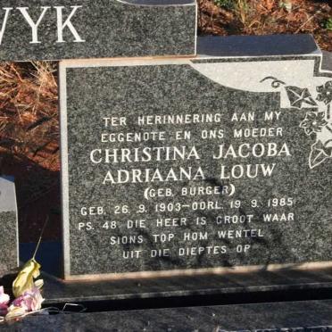 WYK Lodewikus Johannes Pienaar, van 1900-1998 &amp; Christina Jacoba Adriaana LOUW nee BURGER 1903-1985_3