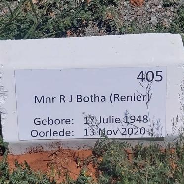 BOTHA R.J. 1948-2020