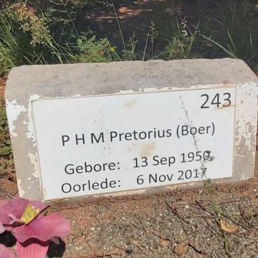 PRETORIUS P.H.M. 1950-2017