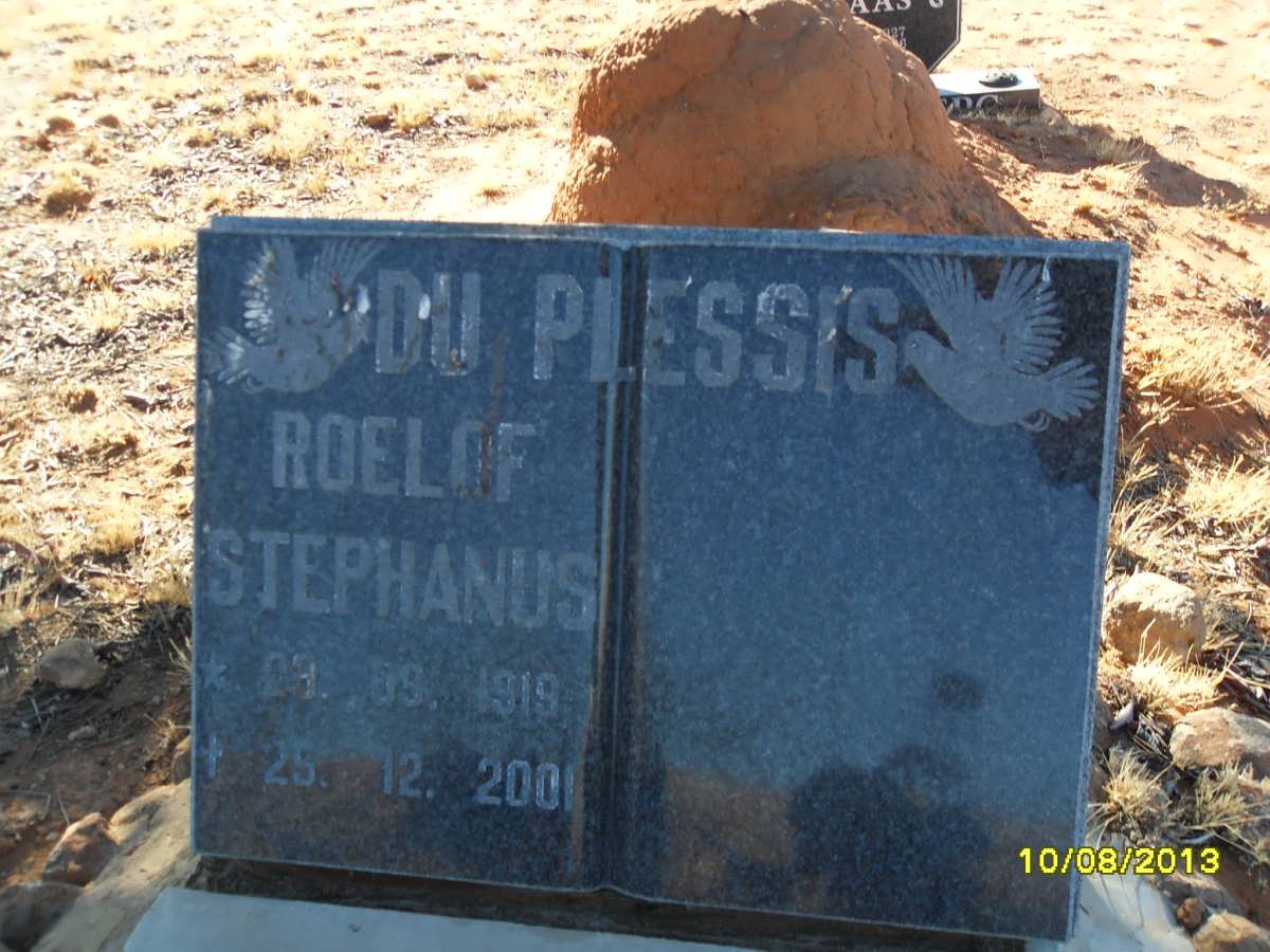 PLESSIS Roelof Stephanus, du 1919-2001