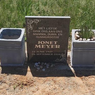 MEYER Jonet 1937-2016