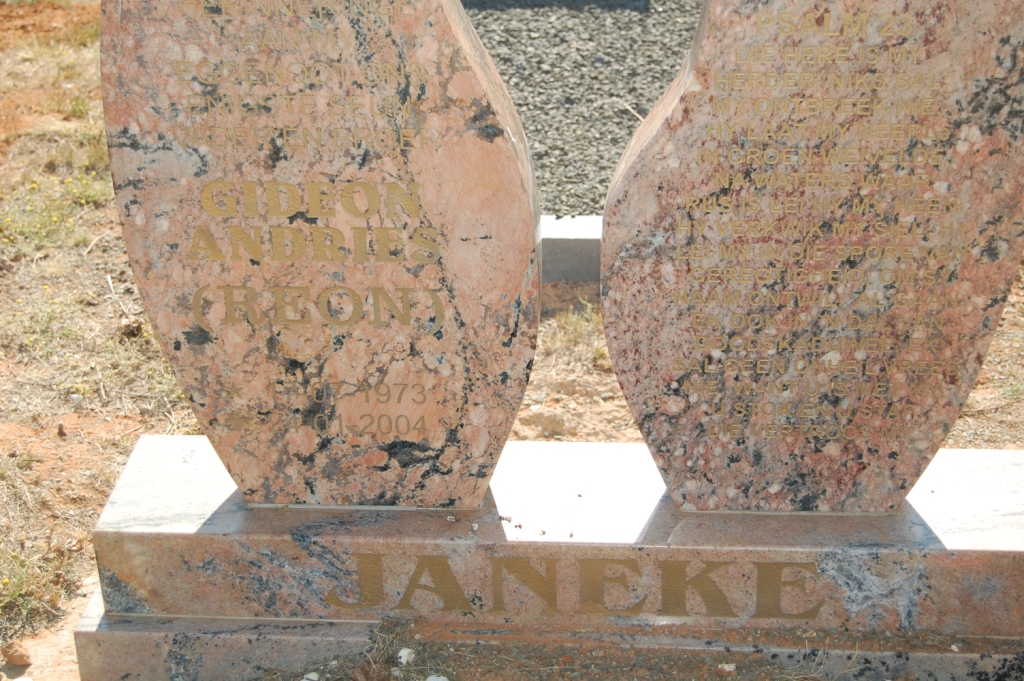 JANEKE Gideon Andries 1973-2004