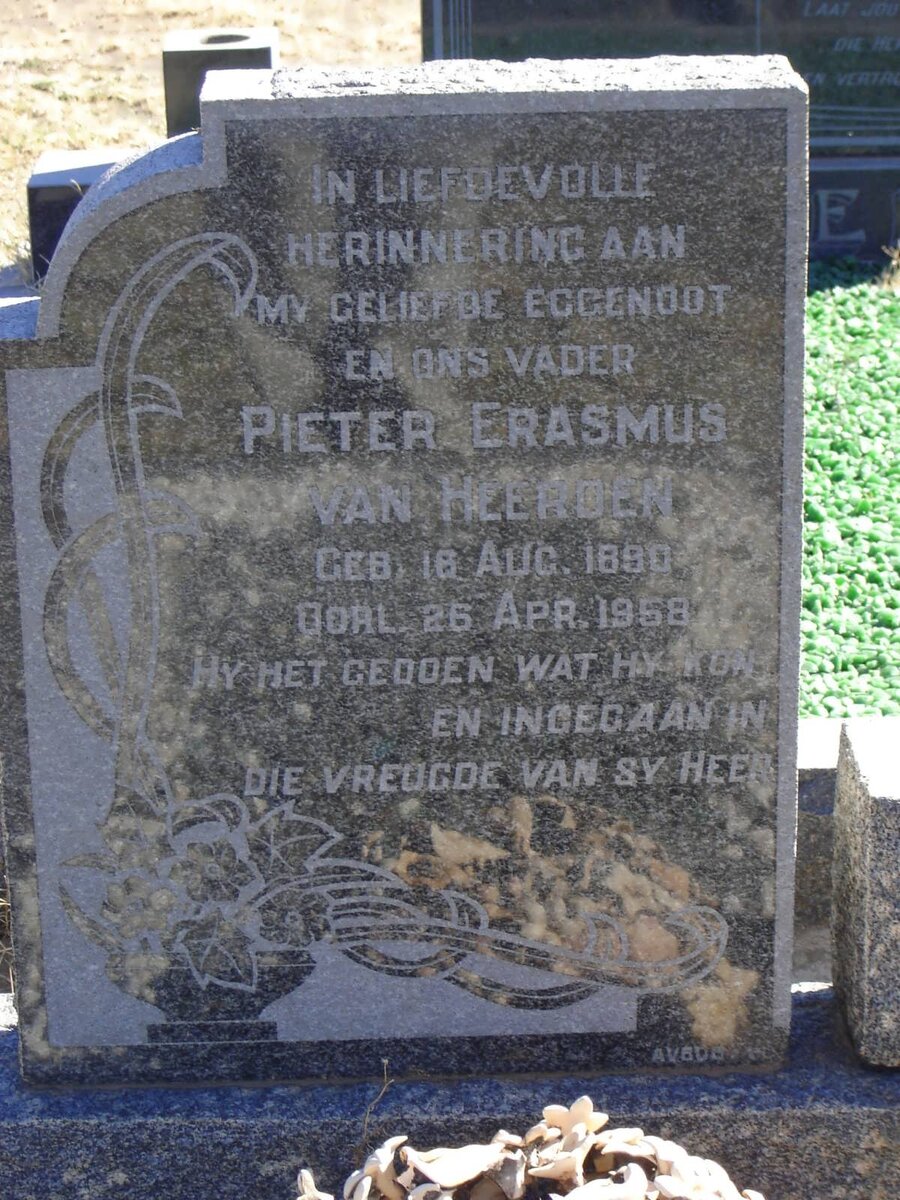 HEERDEN Pieter Erasmus, van 1890-1958