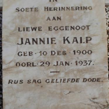 KALP Jannie 1900-1937