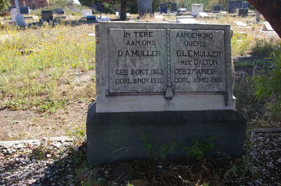 MULLER D.A. 1863-1920 &amp; G.L.E. DALTON 1868-1921