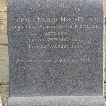 MACIVER Donald Munro 1875-1934